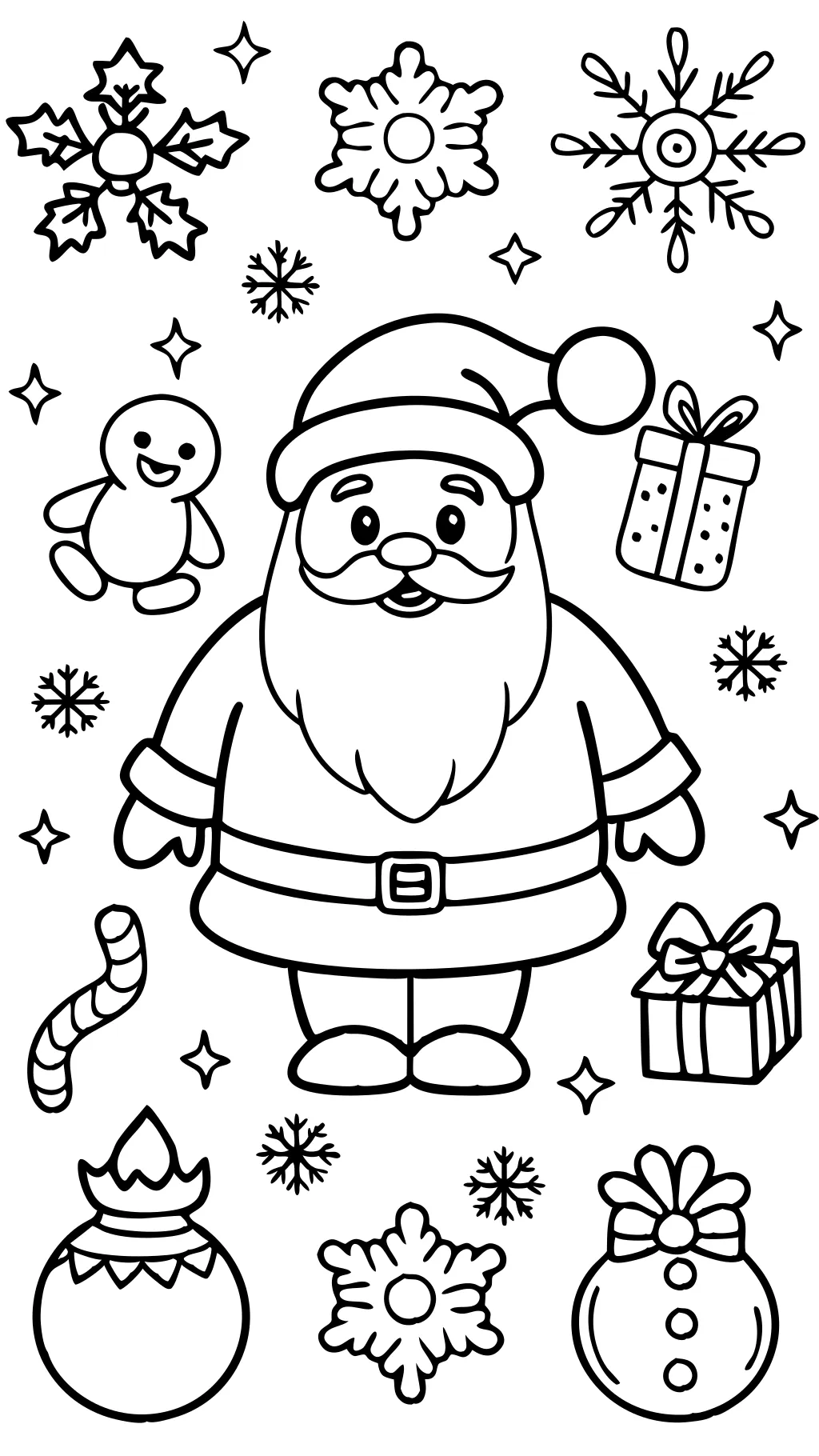 coloriage du Père Noël de Noël